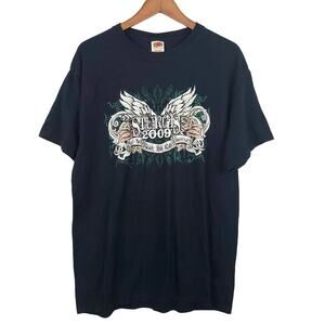 Sturgis 2009 69th Anniversary Graphic Tee Black White Casual T Shirt - L